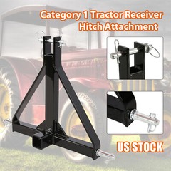 3 Point 2″ Receiver Trailer Hitch Category 1 Tractor Tow Drawbar Adapter Upgrade