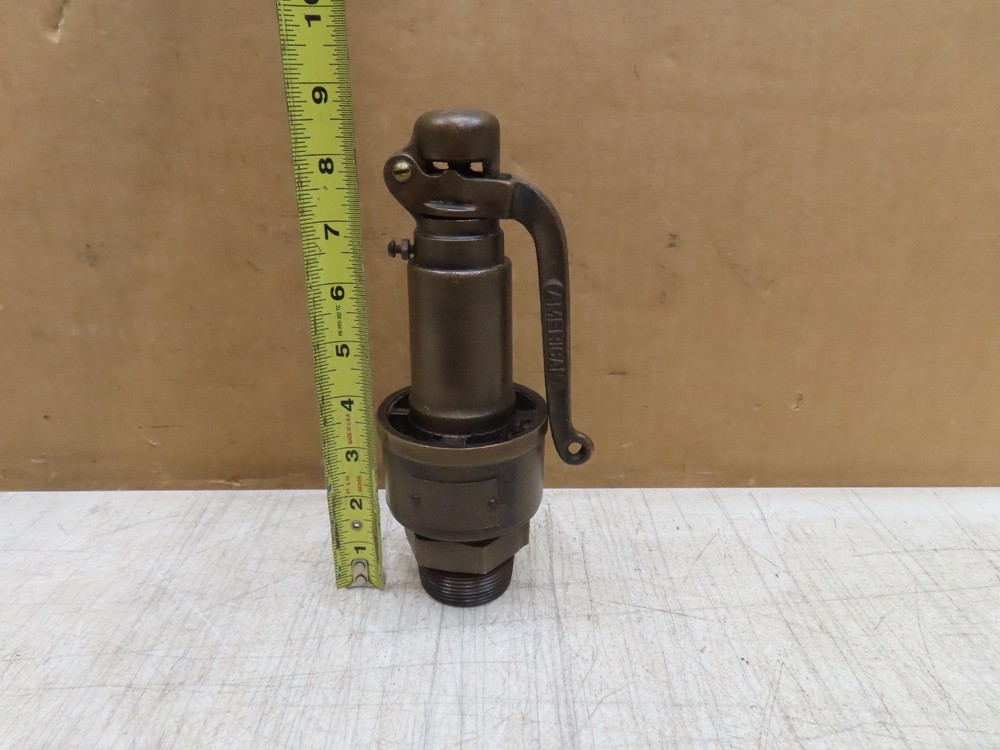 VTG AMERICAN BRASS SAFETY RELIEF PRESSURE VALVE STEAM ENGINE RAILROAD LOCOMOTIVE