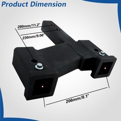 Hitch Extension 2in Receiver 2.25in Riser 8.25in Drop 7500lbs Matte Black