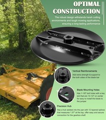 2088028 Rotary Cutter HD Blade Pan Stump Jumper For 4′ 5′ 6′ Mower 40HP 12Spline