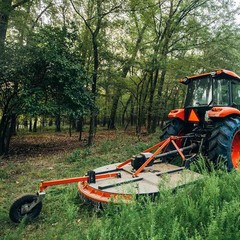 Titan Attachments 5 FT PRO Series Compact Rotary Brush Cutter, Slip Clutch PTO