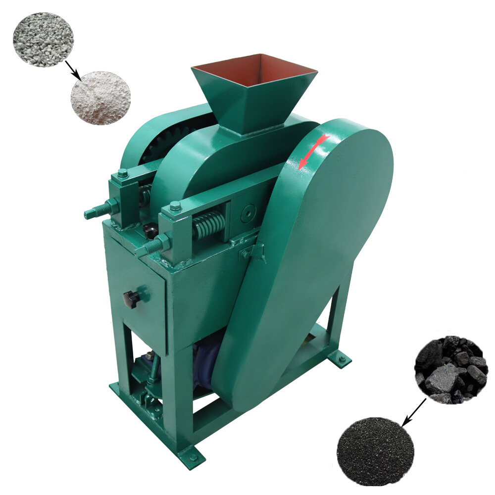 Double Roller Crushing Machine Broken Stone Rock Test Equipment Pulverizer 220V