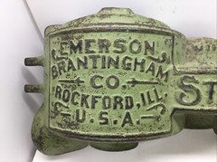 Antique Emerson Brantingham Cast Iron Gear Cover Mowing Machine ….[S7-3]