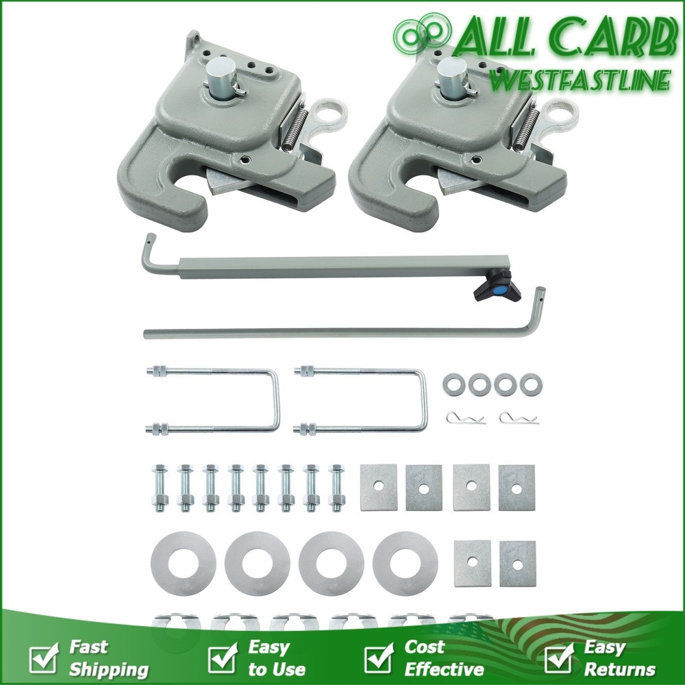 Gray Category 2 Tractor Easy Change Quick Hitch with Stabilizer Bar