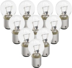 10-Pack 6V 21/5W Tail Brake Light Bulb Assemblies for Car and Motorcycle Replace