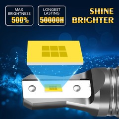 Pair 6000K CSP Hb3 LED Light Bulbs for Massey Ferguson MF 9690, 9790 & 9895