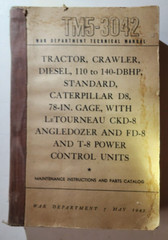 TM5 3042 War Department Technical Manual Diesel Tractor Caterpillar Bulldozer
