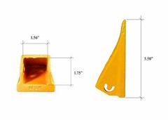3CHL – 1 Hensley style Crimp-On Bucket Tooth 3CHXL