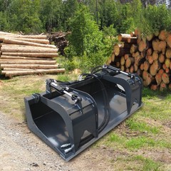 Wolverine 72″ Dual Cylinder Root Grapple Bucket Attachment Fits Skid Steer USA