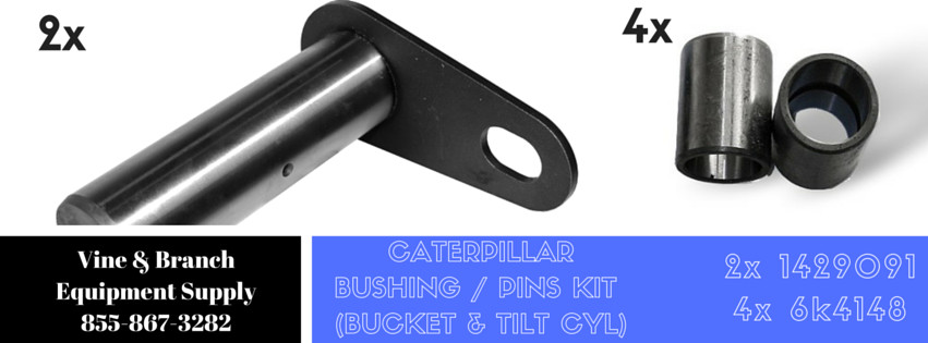 CAT BUCKET PIN & BUSHING (LOWER & TILT) KIT 297D / 297C / 297D2 / 287C2 / 257D3