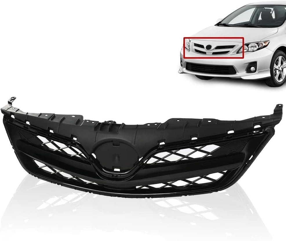 Bumper Grill Grille, Compatible with 2011-2012 Toyota Corolla/2013 Corolla CE…