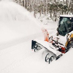 Titan Attachments 6 FT Skid Steer Snow Blower, Quick Tach, Directional Chute