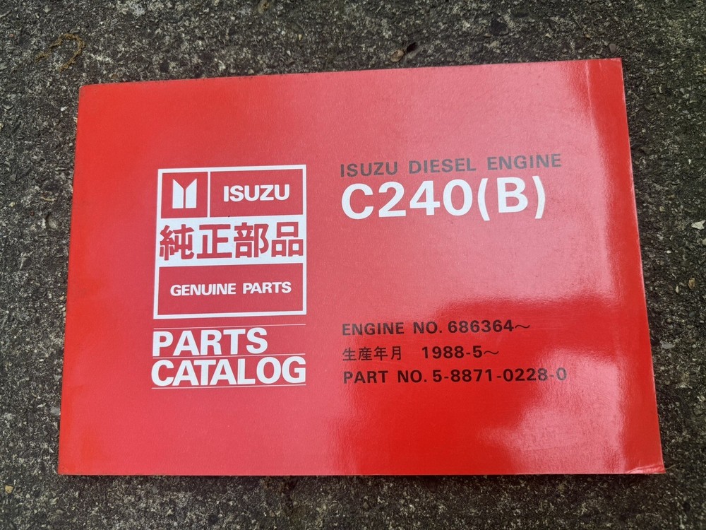 Vintage Isuzu C240(B) Diesel Engine Parts Catalog Manual