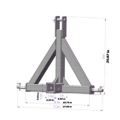 2” Category 1 Ⅰ 3 Point Receiver Trailer Ball Hitch Tractor Adapter Heavy Duty