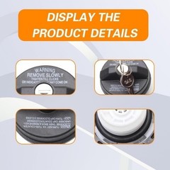 1 PC Car Locking Gas Cap, Gas Locking Fuel Cap with Two Keys, Replace Parts #105