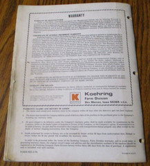 Brady 3400 Field Cultivator Operators & Parts Manual Koehring Farm Equipment