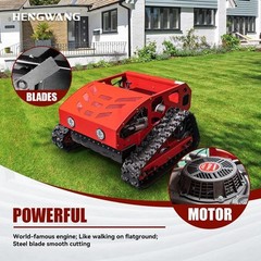 Remote control automatic lawn mower 9hp 45° climbing adjustable mowing height