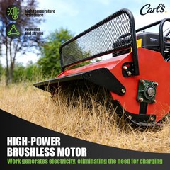 15HP Remote Control Lawn Mower Crawler Brush Cutter 65° Climbing