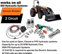 Hydraulic Multiplier Kit 2 Circuit Selector Valve and Switch Box Control