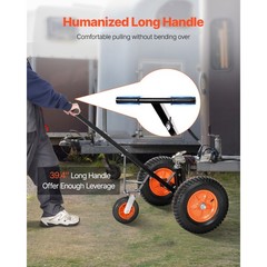 1200lbs Trailer Dolly 18 and 22 in Adjustable Height 2 in Ball 15.2 in Tires