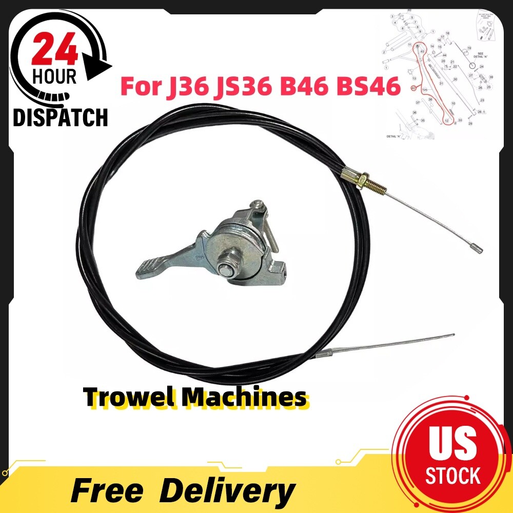 For J36 JS36 B46 BS46 Trowel Machines #21243 Cable Throttle Cable Kit