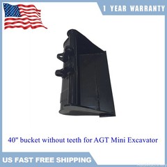 AGT 100mm 40IN bucket without teeth for Mini Excavator |12EX-WD40B
