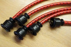 Red Belly Ford Tractor Early 8N 2N 9N Deluxe Cloth Copper Spark Plug Wire Set