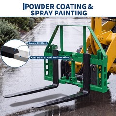 4000 LBS Pallet Fork Frame 2″ Receiver Hitch Skid Steer For John Deere Loader