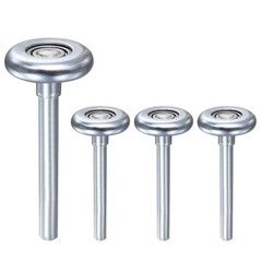 4pcs 1.8″ Zinc-Plated Steel Garage Door Rollers 3.7″ Long Stem Silver