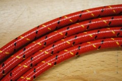 Red Cloth Copper Core Spark Plug Wire IH International Farmall H Super H 300 350