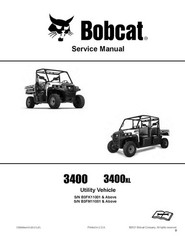 Bobcat 3400 3400XL Utility Vehicle Service Shop Repair Manual 7255694