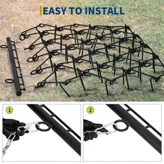 Heavy Duty 5 x 4.5 FT Drag Harrow with 3/8″ Tines for ATV UTVs & Lawn Tractors