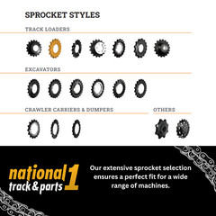 Drive Sprocket fits Morooka MST2200VD 1-28320-1121 1-41320-1120