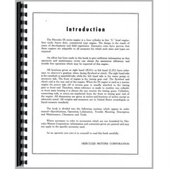 Hercules IX IXA IXA-3 IXB IXB-3 IXF-3 IXK-3 4 CYL Engine Service Repair Manual