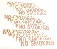 Unbranded No Smoking Decal 12 Inch [Lot of 18] NOS