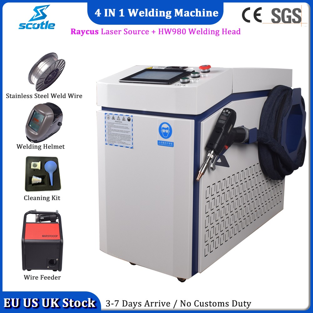 1500W 4in1 Raycus Handheld Laser Welder Laser Welding Cutting Cleaning Machine