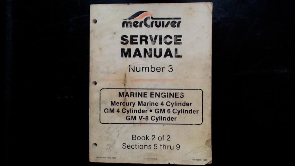 MerCruiser Service Manual Number 3 Marine Engines 1985 Book 2
