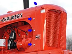 Allis-Chalmers Tractor Grill Bolts or Screws – Fits B-WC-WD-WD45 SS – Stainless
