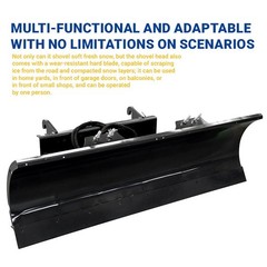 39in Hydraulic Angle Snow Blade Attachment For Mini Skid Steer Loaders Universal