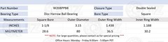 [1-Pack] W208PPB8 Disc Harrow Ball Bearing [1-1/8″ Square Bore x 80 mm OD]