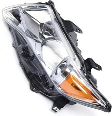 2009-2016 Toyota Venza Halogen Headlight Assembly Black Housing Clear Lens Pair
