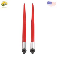 2 Pack 39″ 3000lbs Square Hay Bale Spear Wide Tine Spike Skid Conus For Tractor