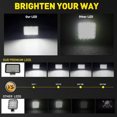 6x4inch LED Work Light Fog Light Combo Driving Lamp Fit Truck ATV UTV Offroad