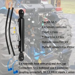 Hydraulic Top Link Cat.1-1 With Locking Block 18 1/8”-26 3/8” With 2X Hose