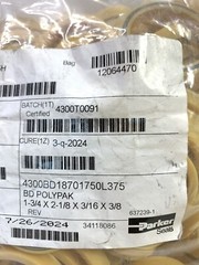 2-Parker 4300BD18701750L375 Hydraulic Rod U-Cup Seals 1-3/4 X 2-1/8 X 3/16 X 3/8