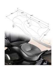 XMT-MOTO Hammock Rider Passenger Seat Fit for Harley Touring and Tri Glide mo…