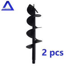 2 × Cast Steel 8″ Earth Auger Drill Bits for Gas Powered Post Fence Hole Digger