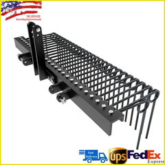 3 Point 72inch Pine Straw Rake Landscape Rake for Cat0 Cat1 Tractor Attachment