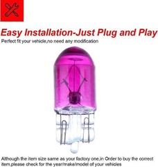 10-Pack T10 168 194 W5W Wedge Halogen Bulbs for Instrument Panel Color: purple
