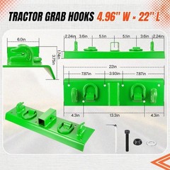 Compact Tractor Bolt on Grab Hooks & D Rings & 2″ Receiver For John Deere 1025R